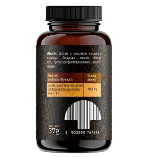 Product composition Solve Labs Cordyceps 10:1 60 caps.