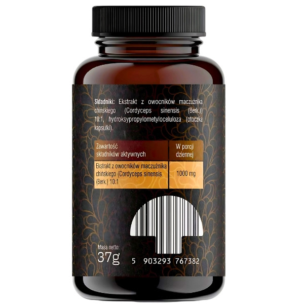 Zusammensetzung Solve Labs Cordyceps 10:1 60 kaps.