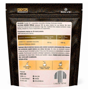 Product composition Solve Labs Cordyceps 10:1 Powder 30g