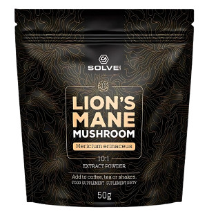 Solve Labs Lions Mane 10:1 Powder Hericium Erinaceus 30g