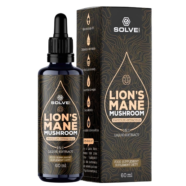 Solve Labs Lions Mane 15:1 Soplówka Jeżowata w Kroplach 60ml