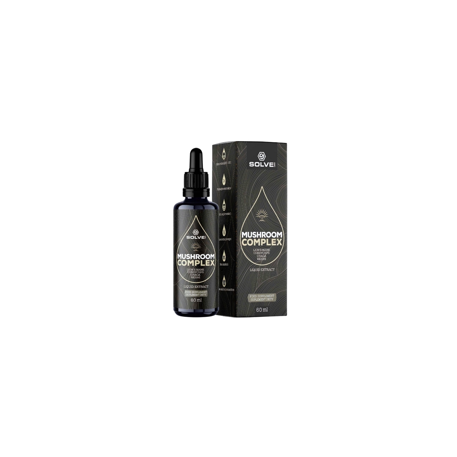 Solve Labs Mushroom Complex 4 Mushrooms in Drops 60ml