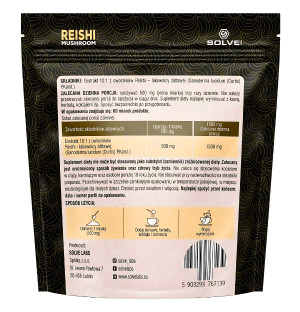 Product composition Solve Labs Reishi 10:1 Ganoderma Lucidum Mushroom Powder 30g