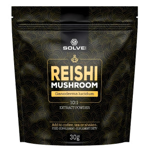 Solve Labs Reishi 10:1 Ganoderma Lucidum Mushroom Powder 30g