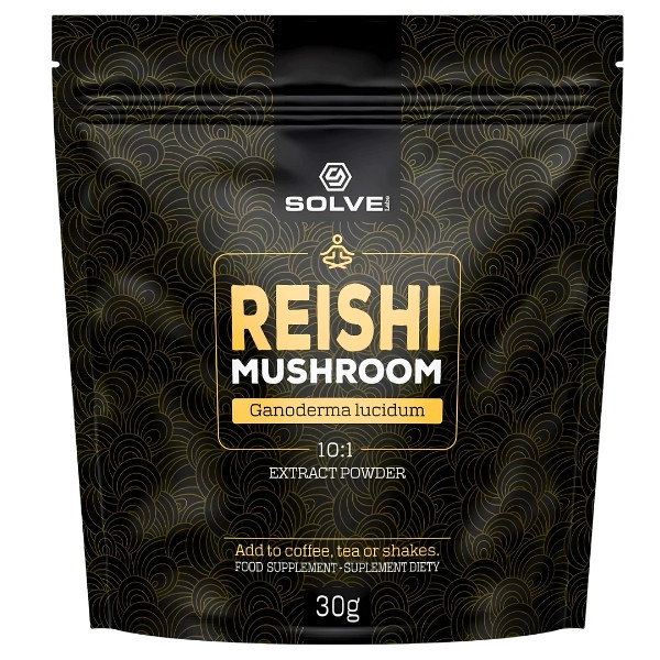 Solve Labs Reishi 10:1 Ganoderma Lucidum Mushroom Powder 30g