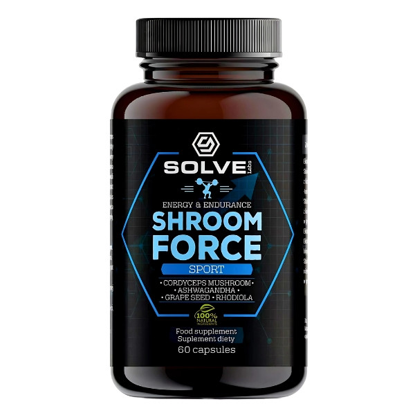 Solve Labs Shroom Force - Cordyceps Sinensis ATP Pre-Workout 60 caps.