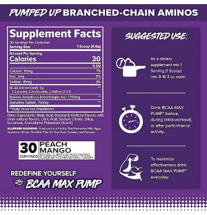 Zusammensetzung Finaflex Redefine BCAA Max Pump 295g Pfirsich Mango