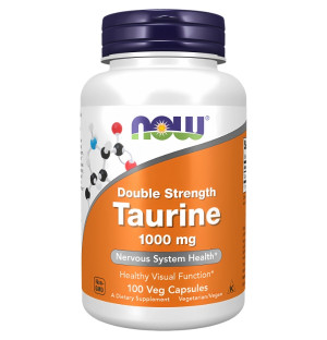 NOW Foods Taurin Double Strength 1000mg 100 kaps. Vege