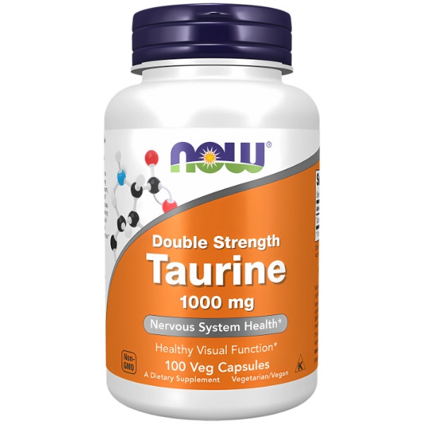 NOW Foods Taurin Double Strength 1000mg 100 kaps. Vege