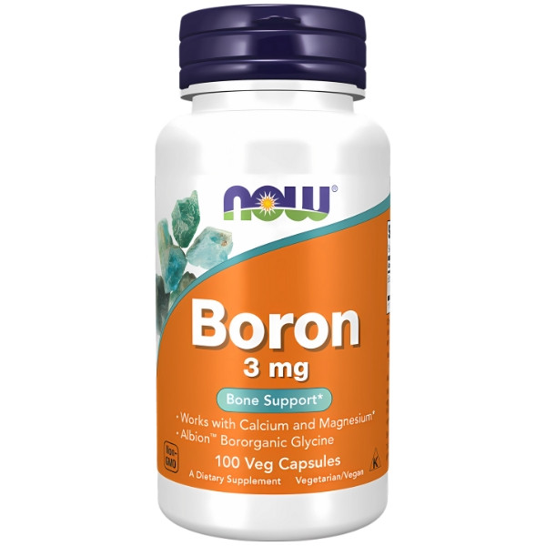 NOW Foods Boron 3mg 100 caps. Vege