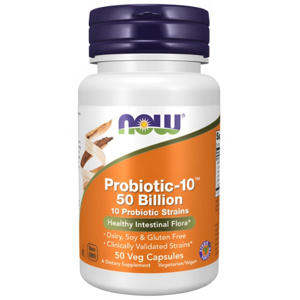 NOW Foods Probiotic-10 50 Billion CFU 50 caps. Vege