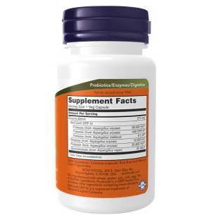 Product composition NOW Foods Gluten Digest Enzymes 60 caps. Vege
