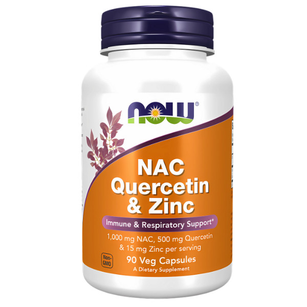NOW Foods NAC Quercetin & Zinc 90 kaps. Vege