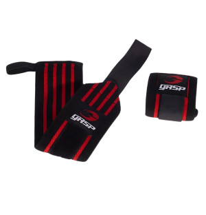GASP Hardcore Wrist Wraps Black-Red 33cm