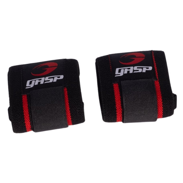 Vorschau2 GASP Hardcore Wrist Wraps Schwarz-Rot 33cm