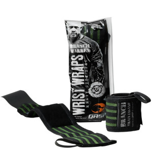 Preview1 GASP Branch 18 Wrist Wraps Black-Green 45cm