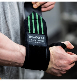 Preview2 GASP Branch 18 Wrist Wraps Black-Green 45cm