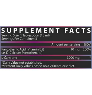 Skład produktu Nutrex Liquid L-Carnitine 3000 465ml