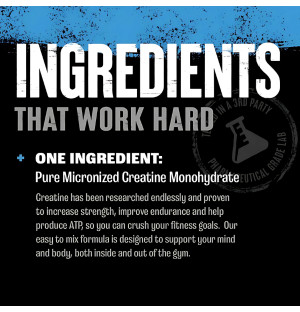 Product composition Universal Nutrition - Creatine Powder, Unflavored