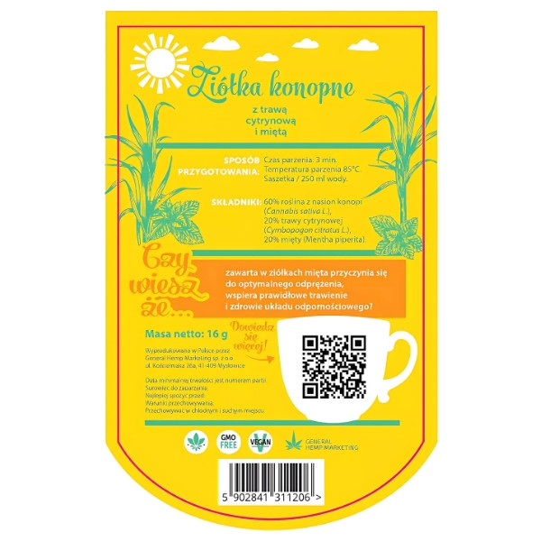 Product composition Hemp Herbs for a Good Day 16g