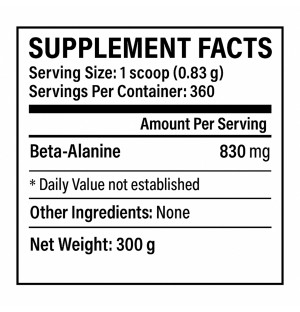 Product composition Sport Armour Beta Alanine 300g