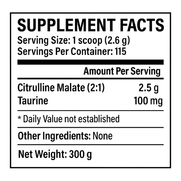 Product composition Sport Armour Citrulline 300g