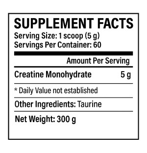Skład produktu Sport Armour Creatine Monohydrate 300g