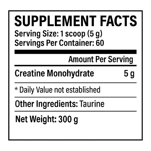 Skład produktu Sport Armour Creatine Monohydrate 300g