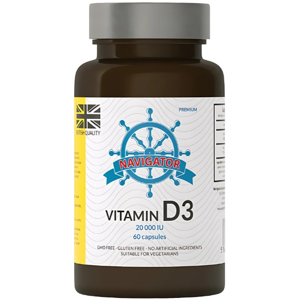 Navigator Vitamin D3 20,000 IU 60 caps.