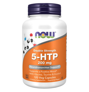 NOW Foods 5-HTP Double Strength 200mg 120 kaps. Vege