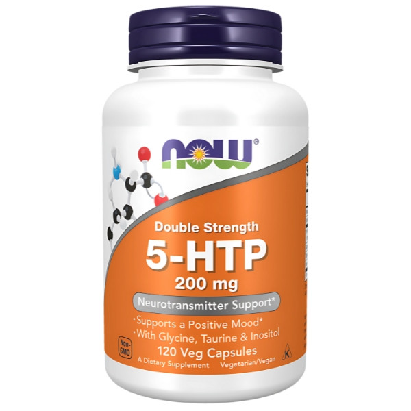 NOW Foods 5-HTP Double Strength 200mg 120 kaps. Vege