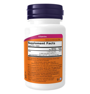 Product composition NOW Foods Methyl Folate 1000mcg 90 tabs.