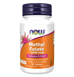 NOW Foods Methyl Folate 1000mcg 90 tabs.