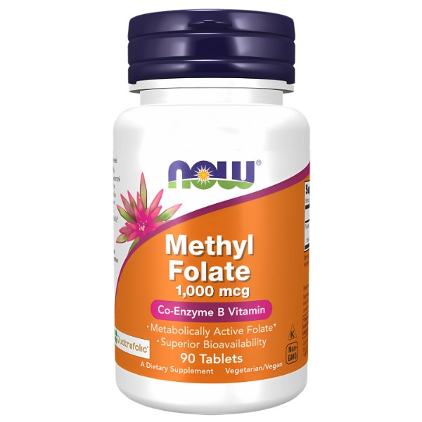 NOW Foods Methyl Folate 1000mcg 90 tabs.