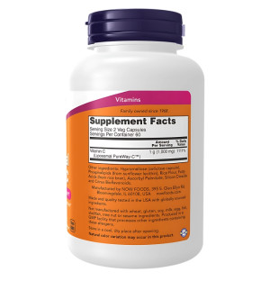 Product composition NOW Foods Liposomal Vitamin C 120 caps. Vege