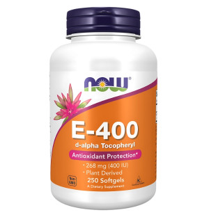 NOW Foods Witamina E-400 D-alfa Tokoferyl 250 kaps. Softgels