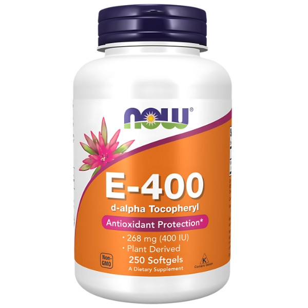 NOW Foods Witamina E-400 D-alfa Tokoferyl 250 kaps. Softgels