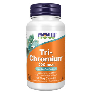 NOW Foods Tri-Chromium 500mcg with Cinnamon 90 caps. Vege