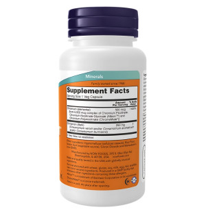Skład produktu NOW Foods Tri-Chromium 500mcg z Cynamonem 90 kaps. Vege