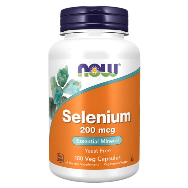 NOW Foods Selen 200mcg 180 kaps. Vege