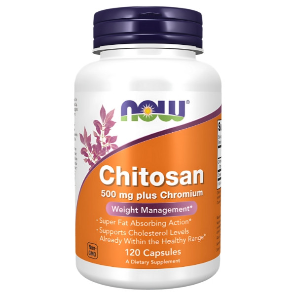 NOW Foods Chitozan 500mg + Chrom 120 kaps. Vege
