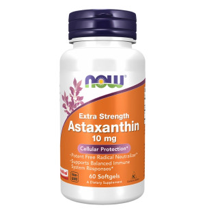 NOW Foods Astaksantyna 10mg Extra Strength 60 kaps. Softgels