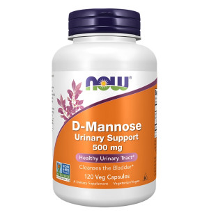 NOW Foods D-Mannose 500mg 120 kaps. Vege