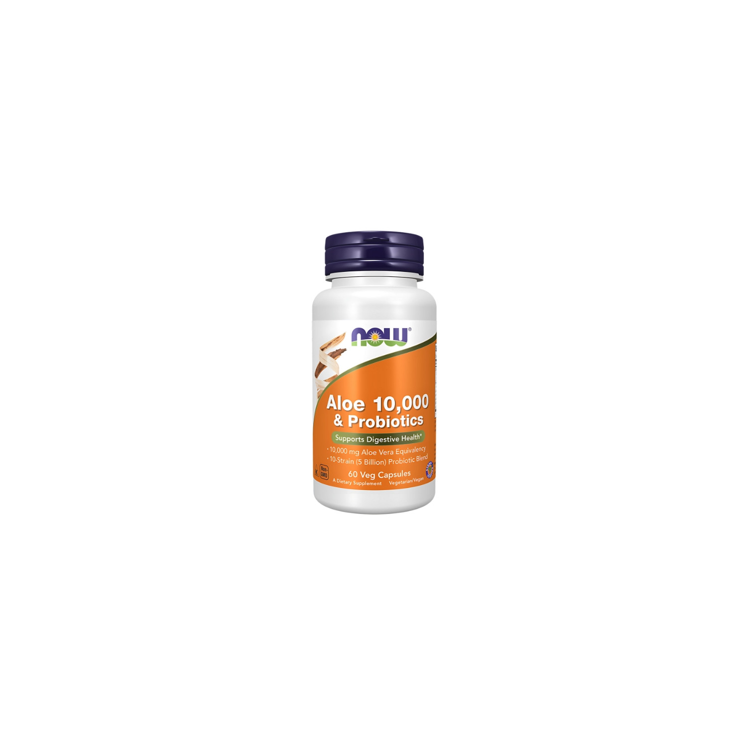NOW Foods Aloe 10,000 & Probiotics 60 kaps. Vege