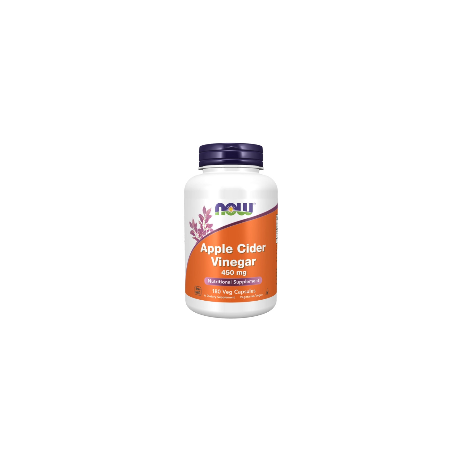 NOW Foods Ocet Jabłkowy 450mg 180 kaps. Vege