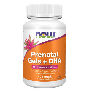 NOW Foods Prenatal Gels + DHA 90 kaps. Softgels