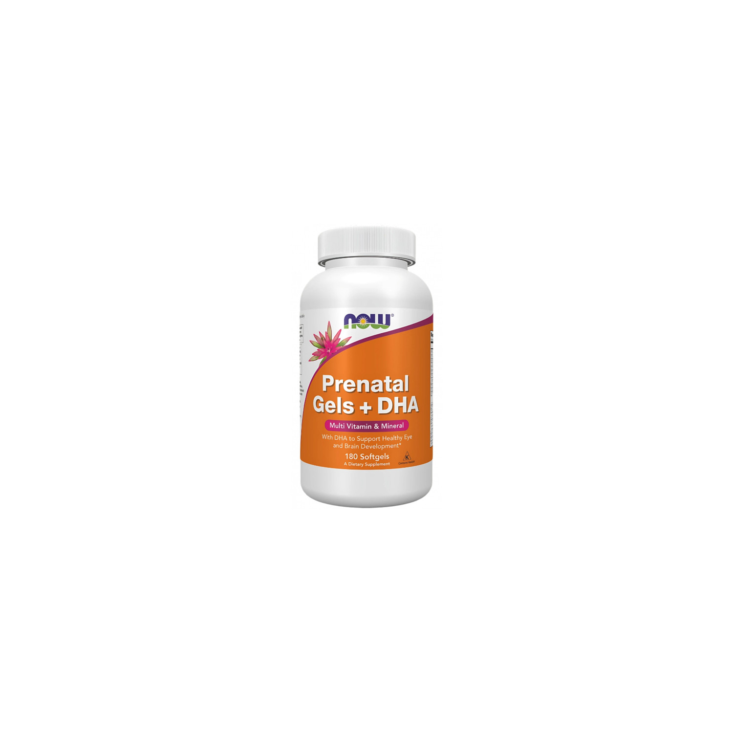 NOW Foods Prenatal Gels + DHA 180 kaps. Softgels