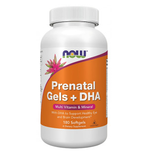 NOW Foods Prenatal Gels + DHA 180 kaps. Softgels