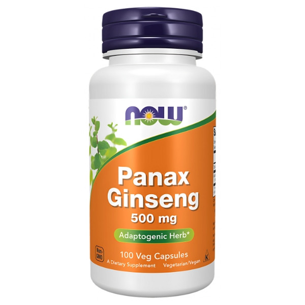 NOW Foods Panax Ginseng 500mg 100 kaps. Vege