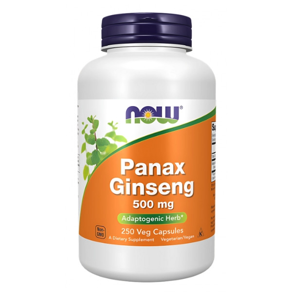 NOW Foods Panax Ginseng 500mg 250 kaps. Vege